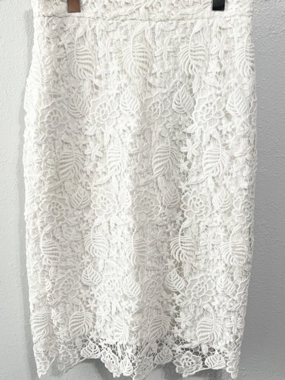 white lace floral pencil skirt size 6